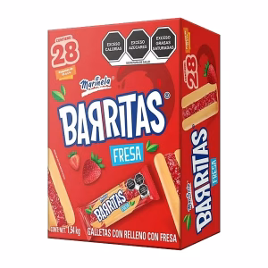 BARRITAS MARINELA FRESA 28 PZAS