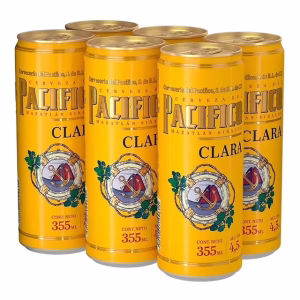 CERVEZA CLARA PACIFICO 6 LATAS 355 ML C/U