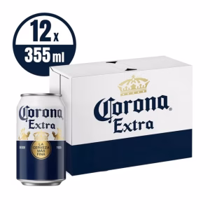CERVEZA CORONA EXTRA LATA 12 LATAS DE 355ML C/U