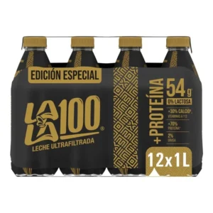Leche sin lactosa lala 100 , 12 pzas de 1Litro .