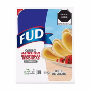Queso manchego fud rebanadas 190g.