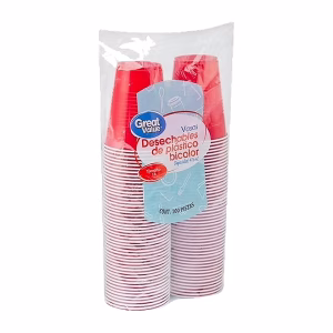 VASO DESECHABLE BICOLOR 100 PZAS